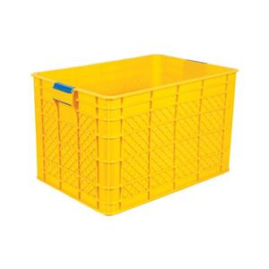 جعبه پلاستیکی صنعتی 850 (طول 63 عرض 43 ارتفاع 39) رنگ زرد
